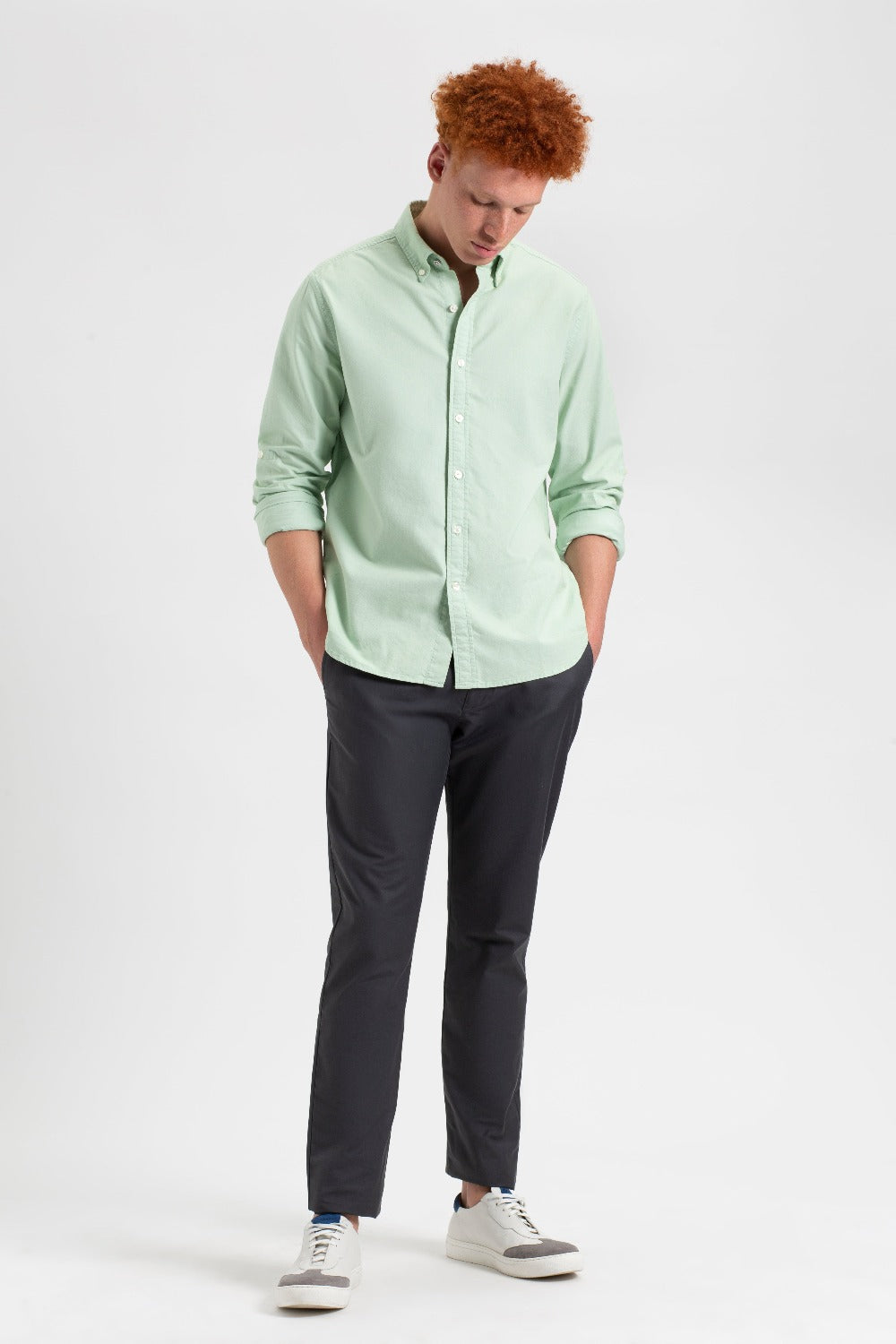 Chemises Ben Sherman St. Ives Resort Oxford Vert | OHR-35796322